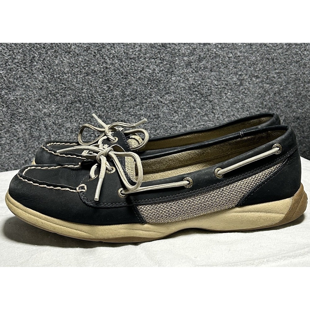 Sperry Top-Sider Women Size 8.5 M Leather Angelfish Boat Shoe Navy/Brown